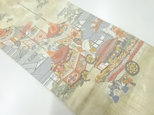 JAPANESE KIMONO / VINTAGE FUKURO OBI / SILK / WOVEN GION FESTIVAL PATTERN